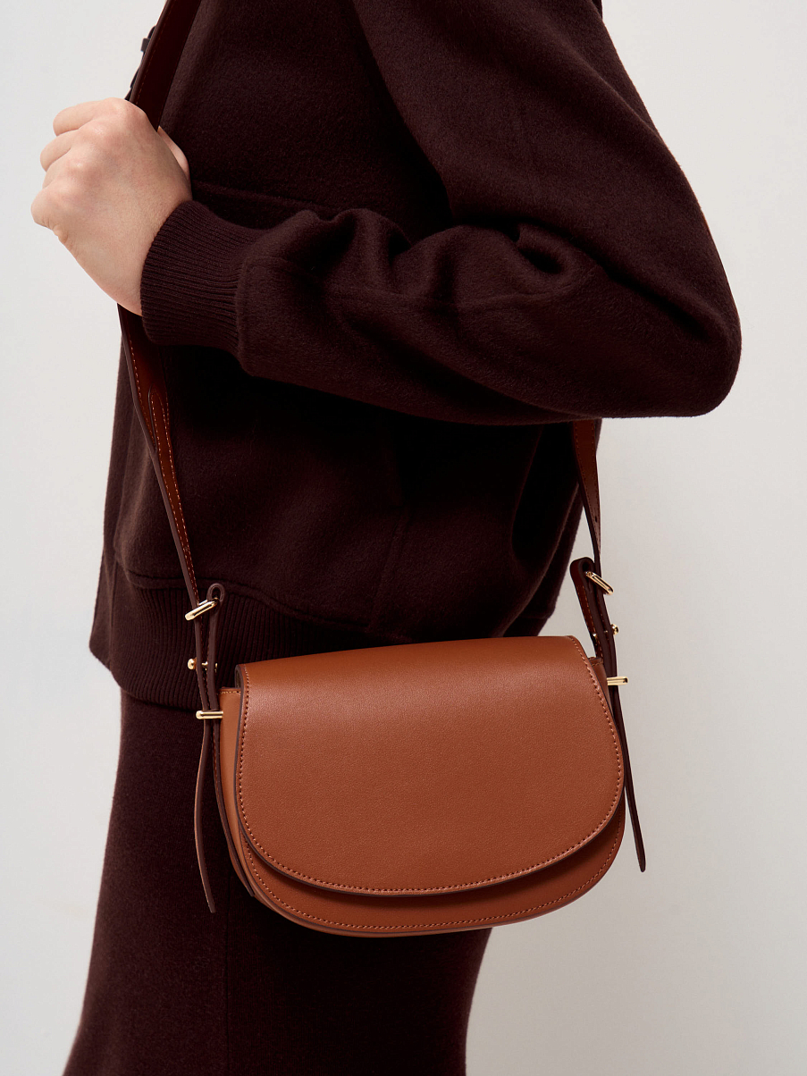 Сумка из натуральной кожи и замши