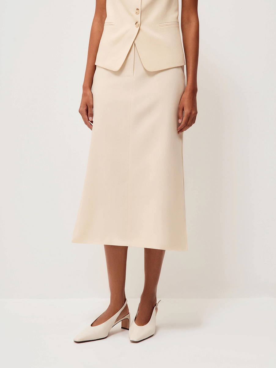 Юбка из тенсела и льна
