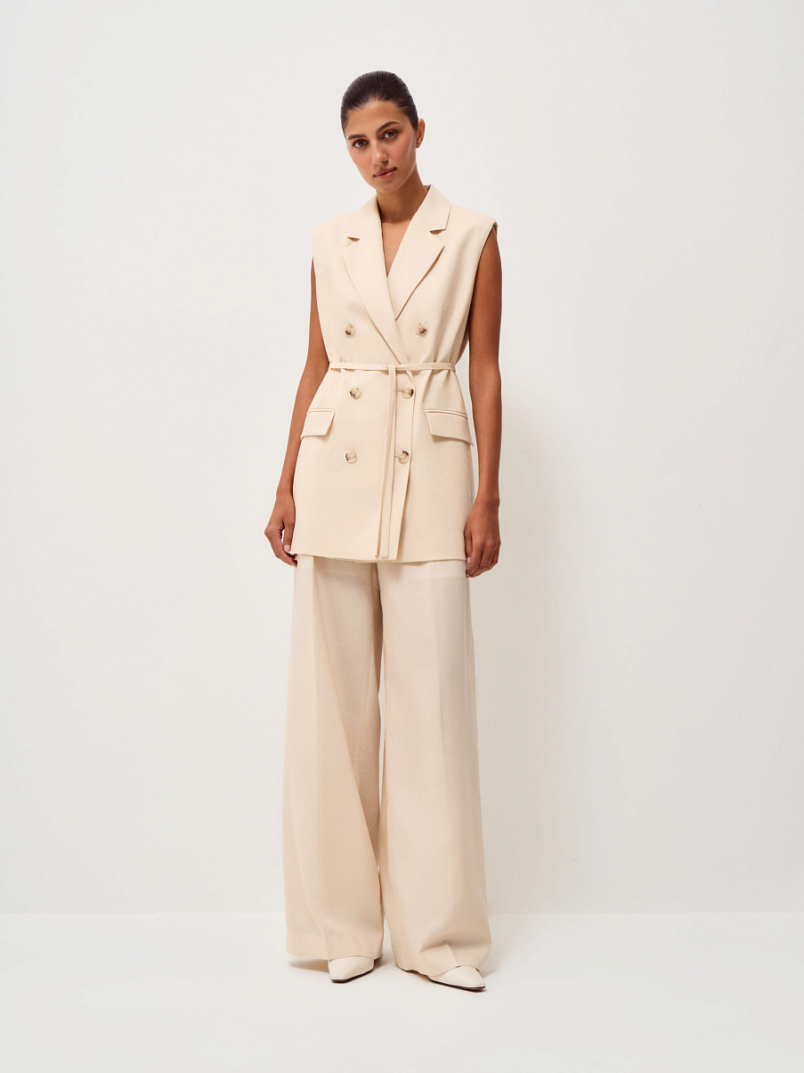 Жилет из тенсела и льна