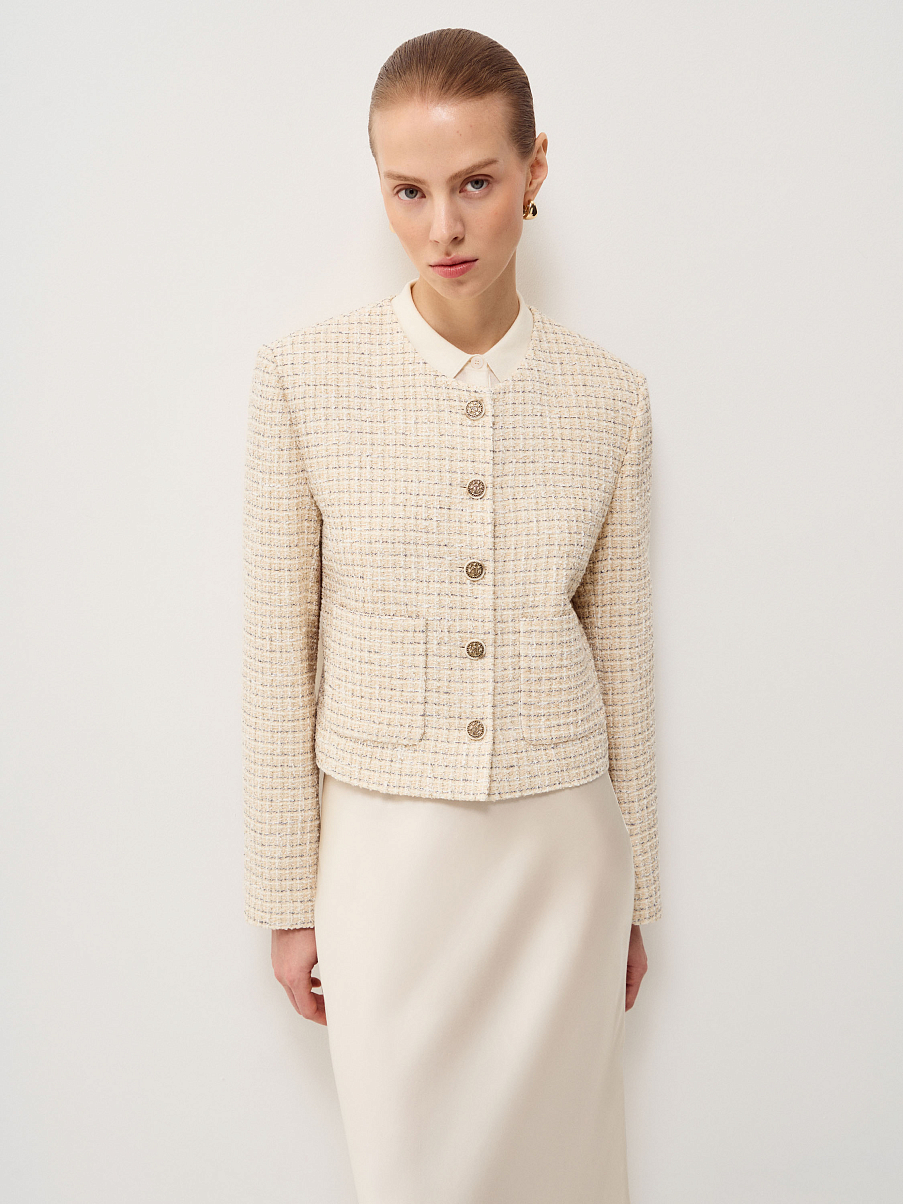 Жакет из фактурной ткани