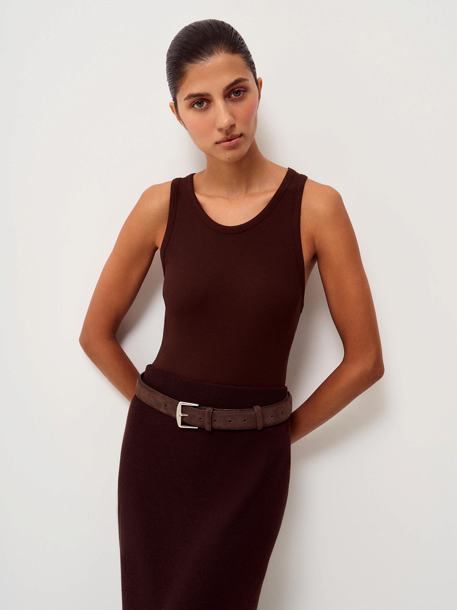 Топ из модала с шелком