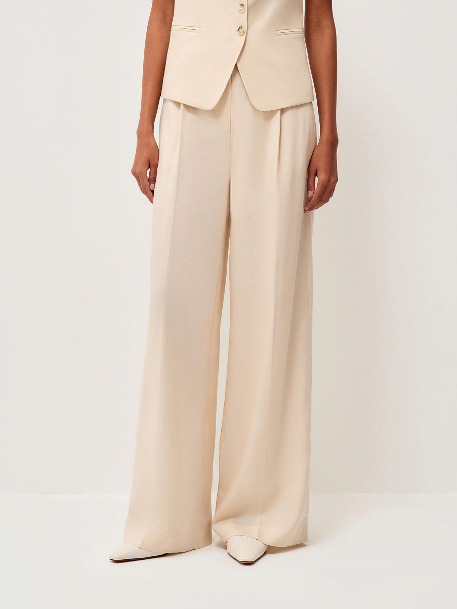 Брюки из тенсела и льна