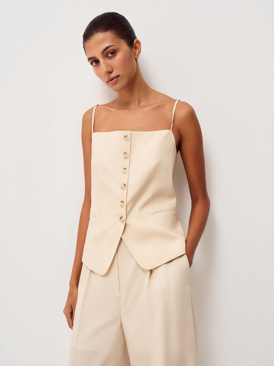 Топ из тенсела и льна