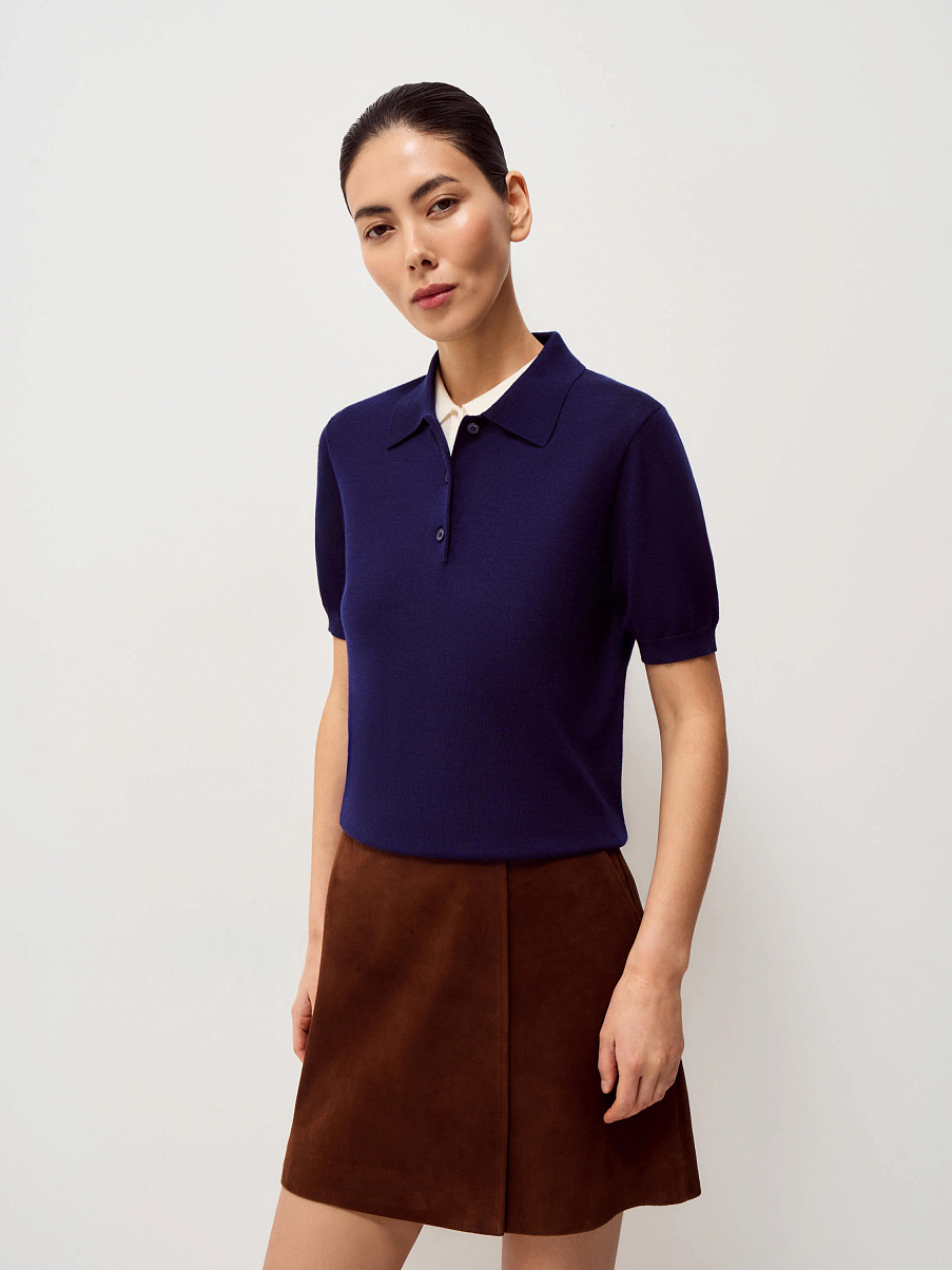 Топ из шерсти и шелка