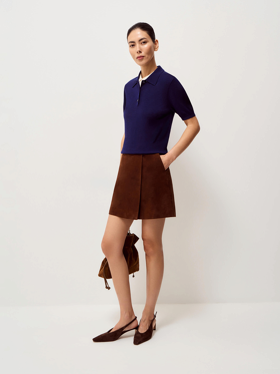 Топ из шерсти и шелка