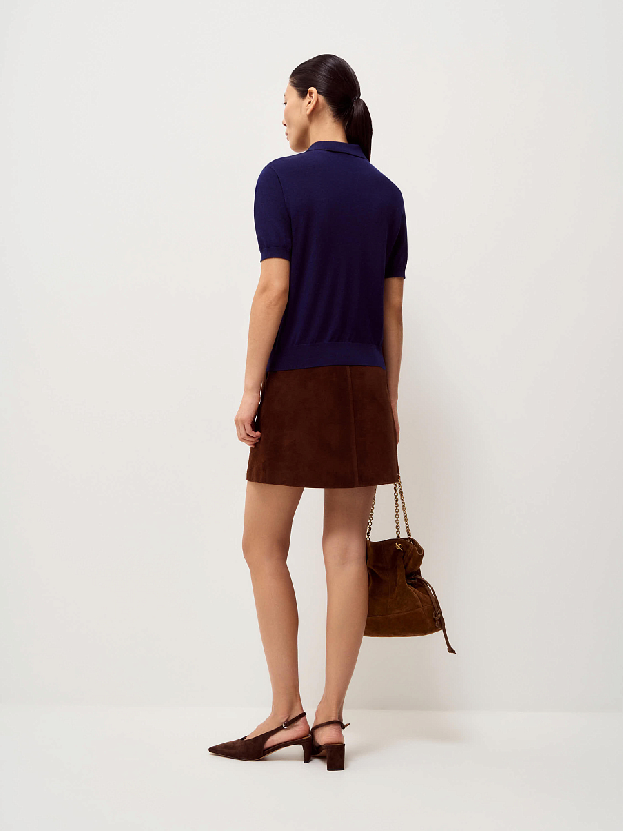 Топ из шерсти и шелка