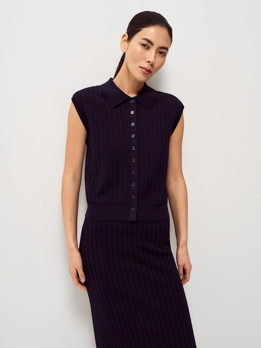 Топ из вискозы с шелком