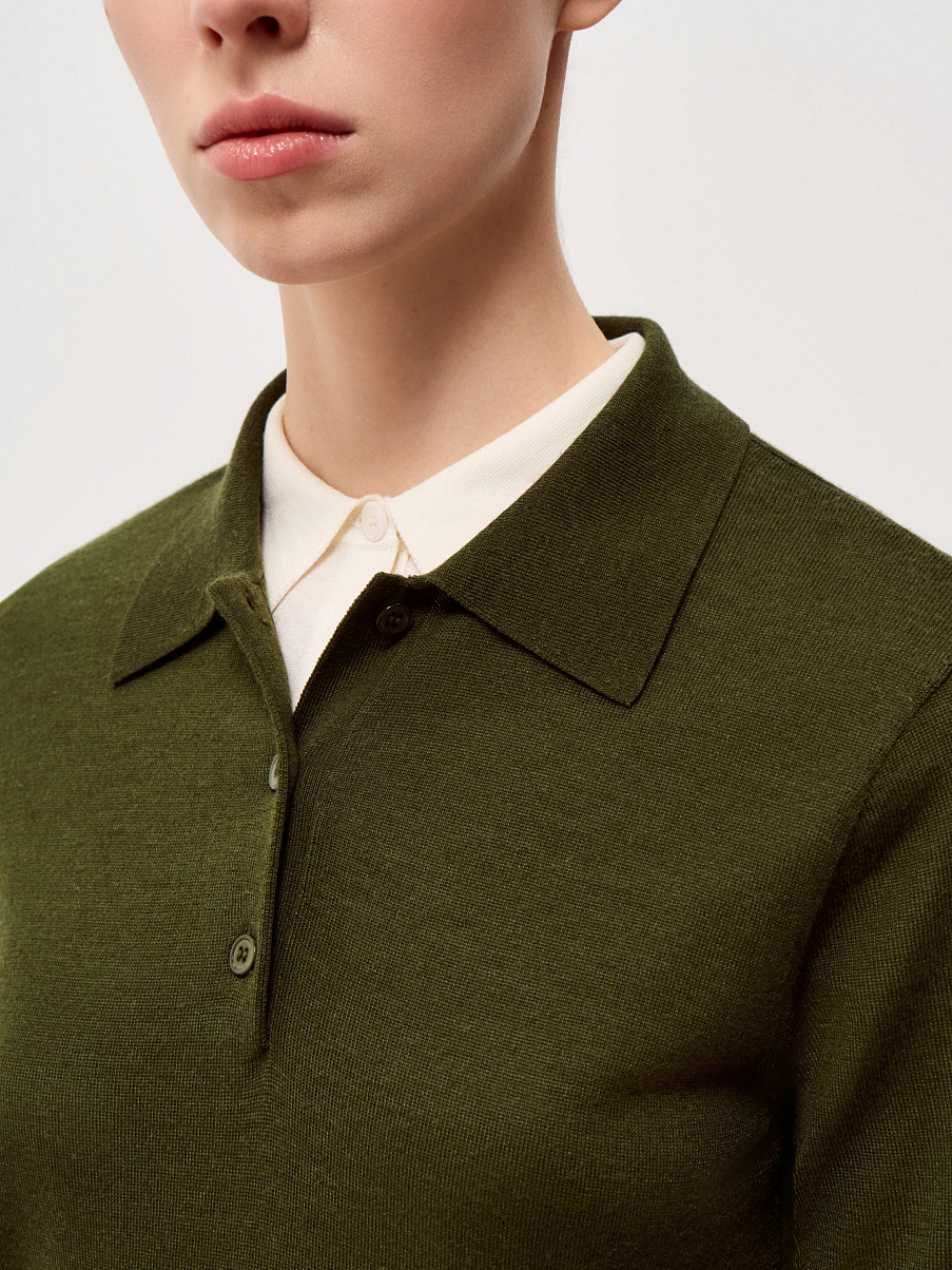 Топ из шерсти и шелка