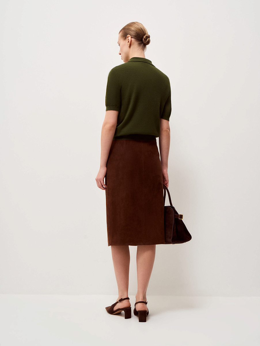 Топ из шерсти и шелка