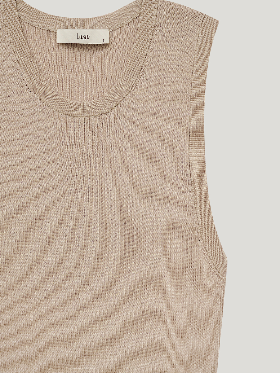 Топ трикотажный из шелка