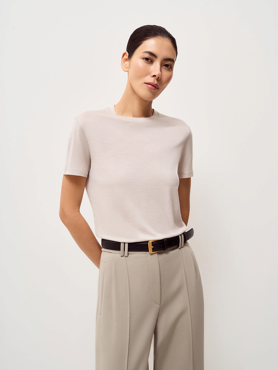 Топ из лиоцелла и шерсти