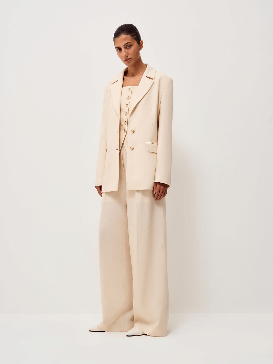 Брюки из тенсела и льна