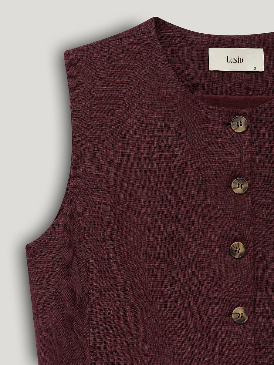 Жилет из льна