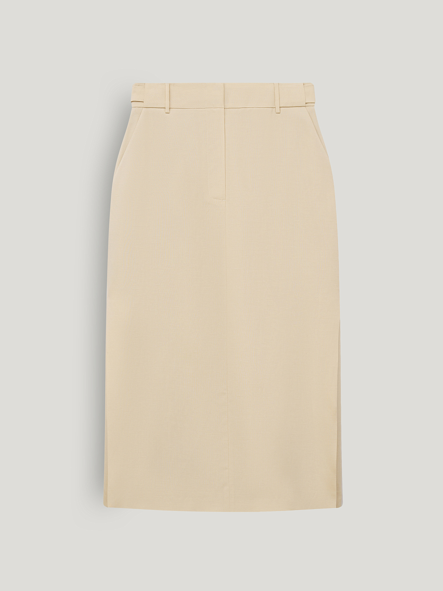 Юбка из тенсела и льна
