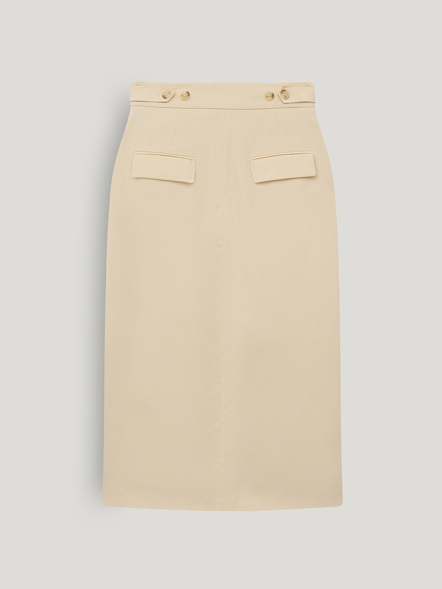 Юбка из тенсела и льна
