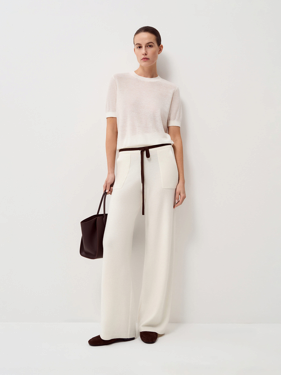 Топ льняной c шерстью