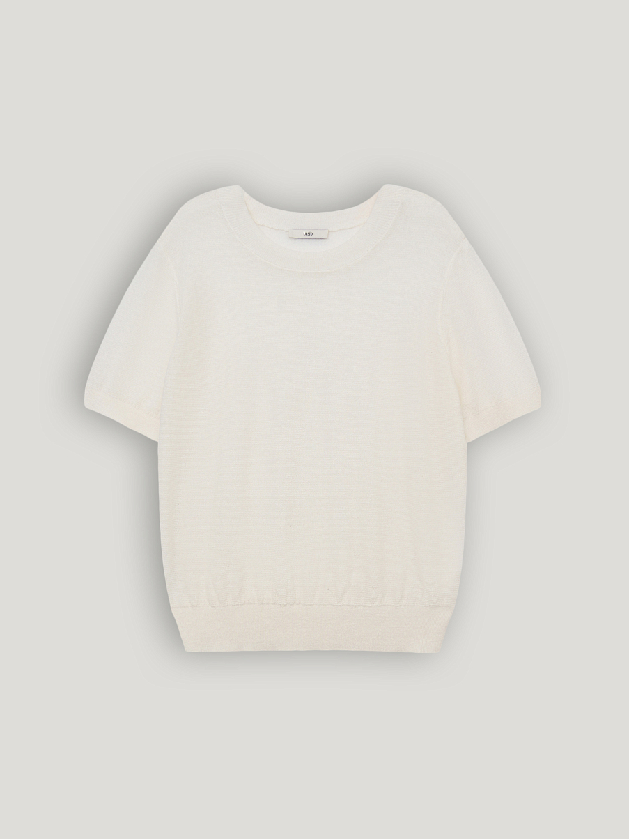 Топ льняной c шерстью