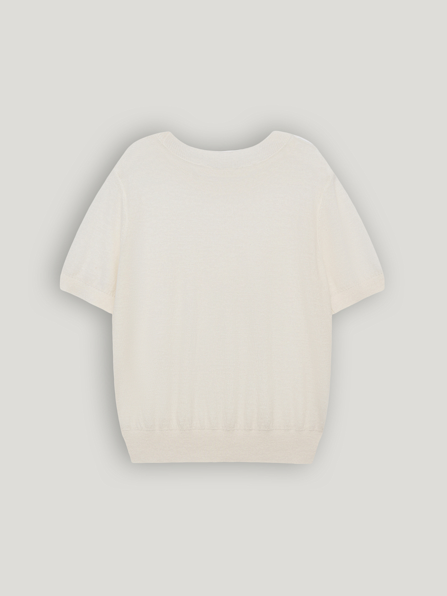 Топ льняной c шерстью