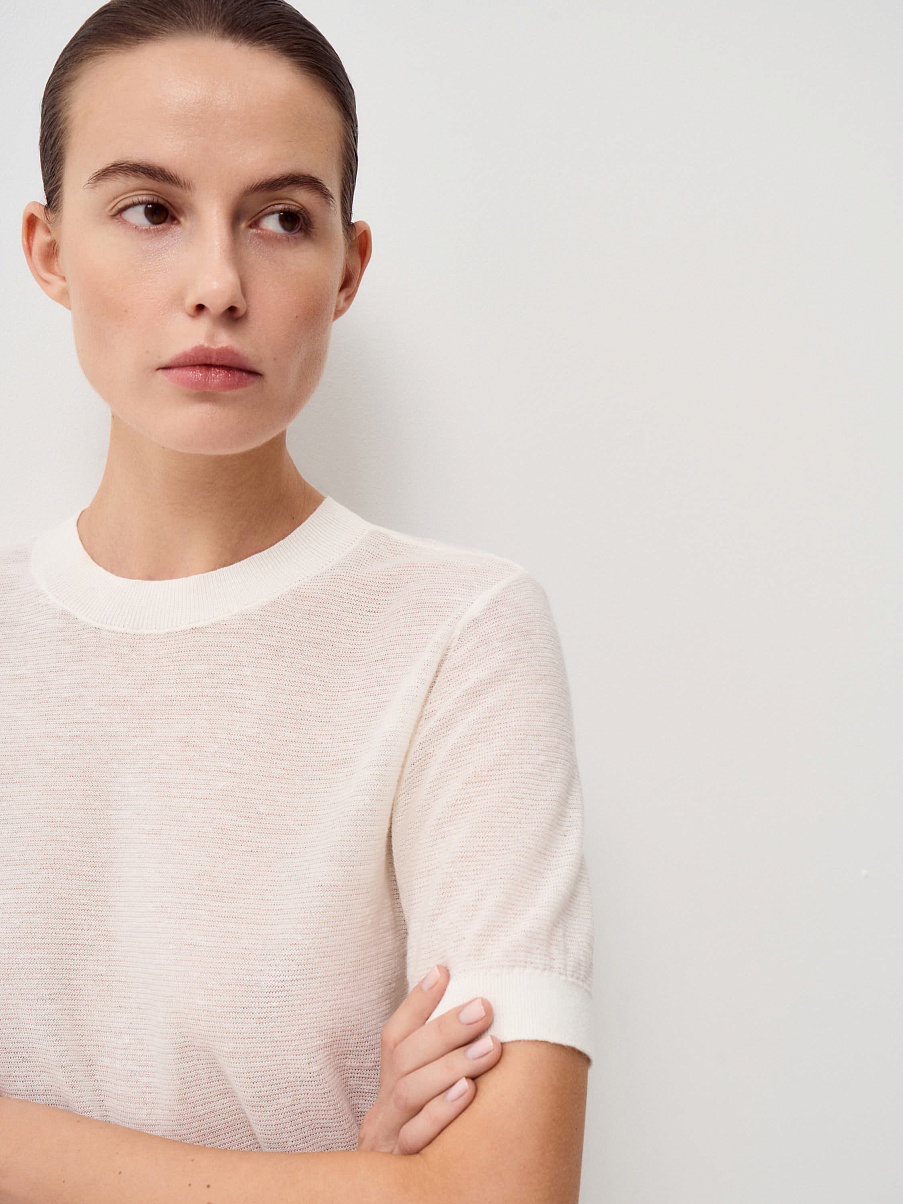 Топ льняной c шерстью