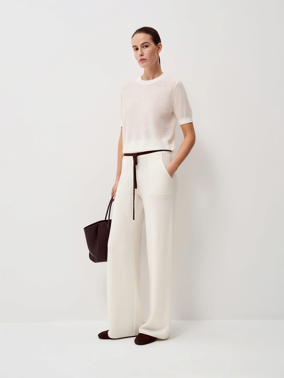 Топ льняной c шерстью