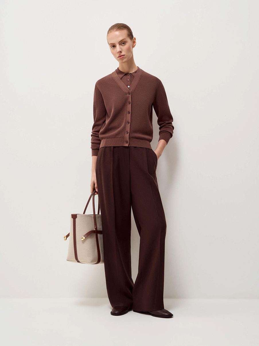 Кардиган из тенсела с шелком