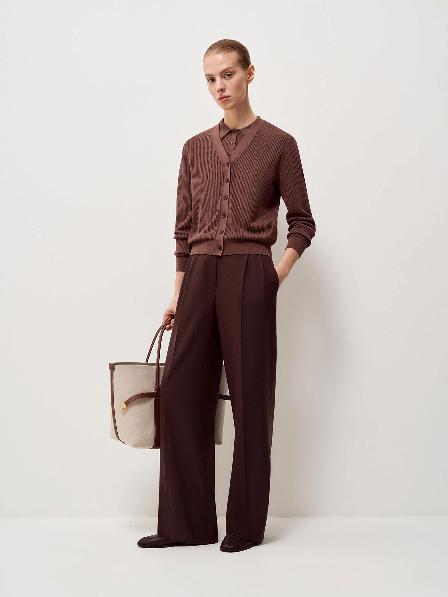 Кардиган из тенсела с шелком