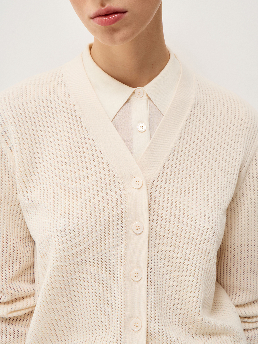 Кардиган из тенсела с шелком