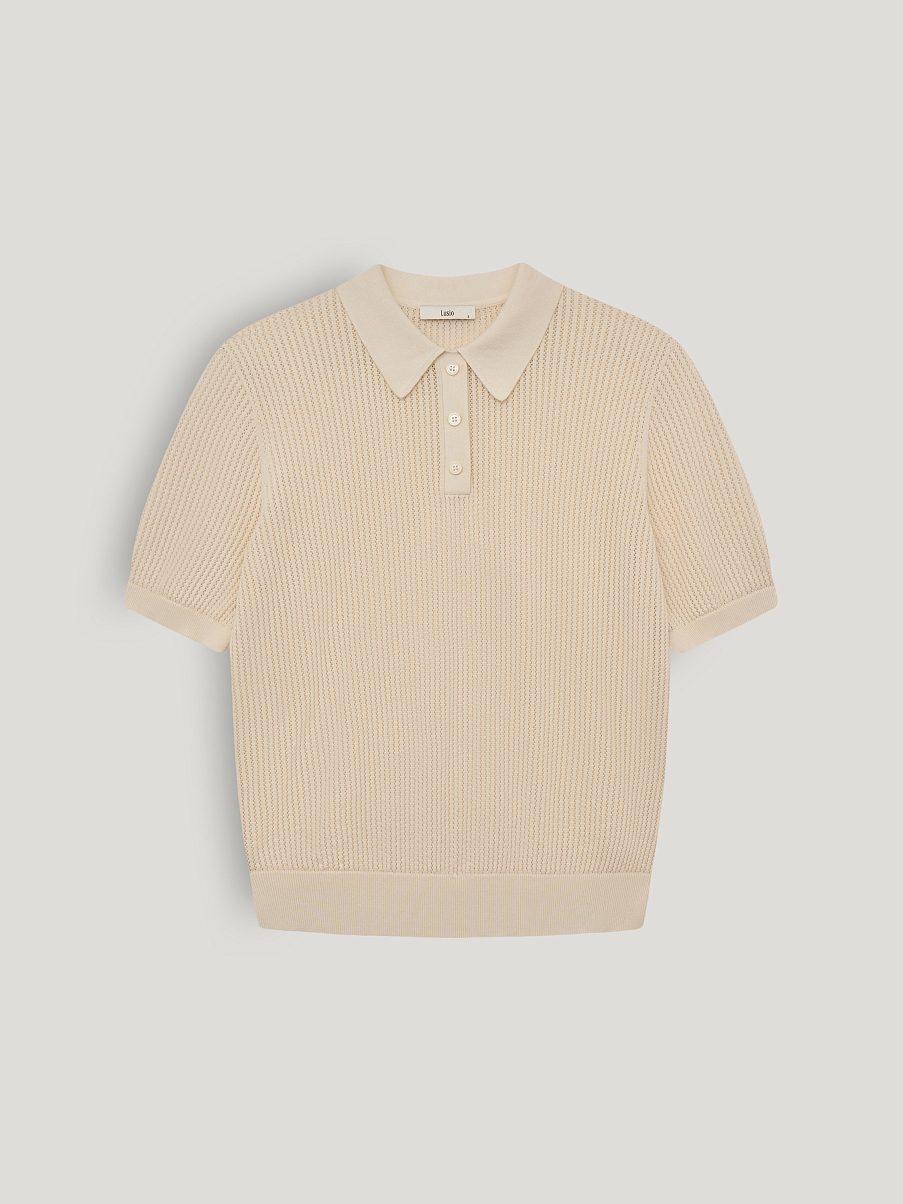 Топ из тенсела с шерстью