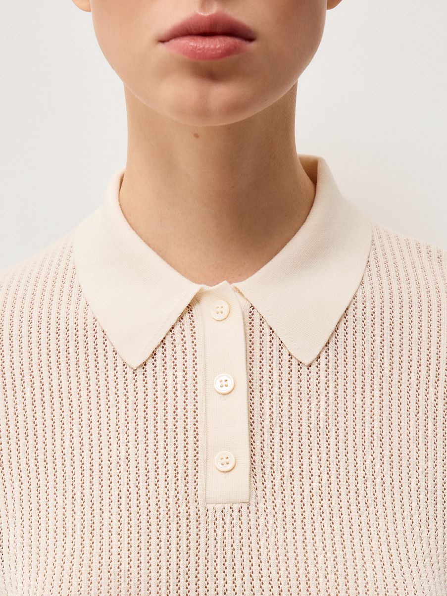 Топ из тенсела с шерстью