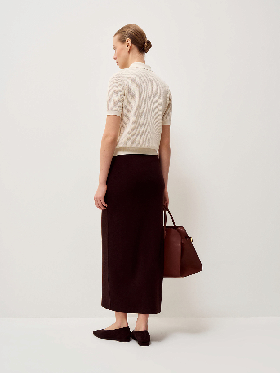 Топ из тенсела с шерстью