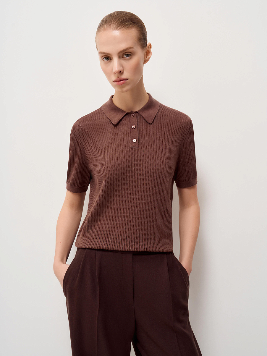 Топ из тенсела с шерстью