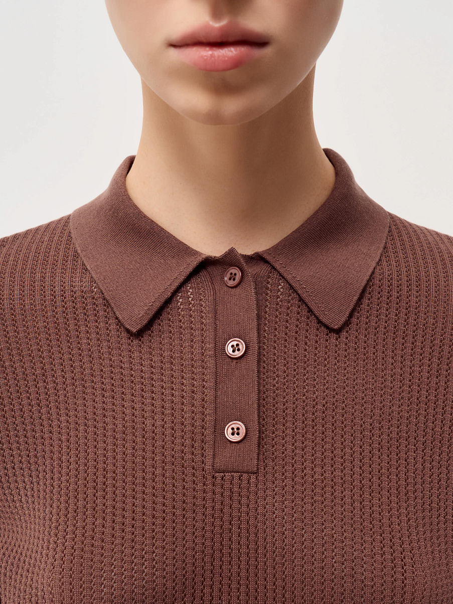 Топ из тенсела с шерстью