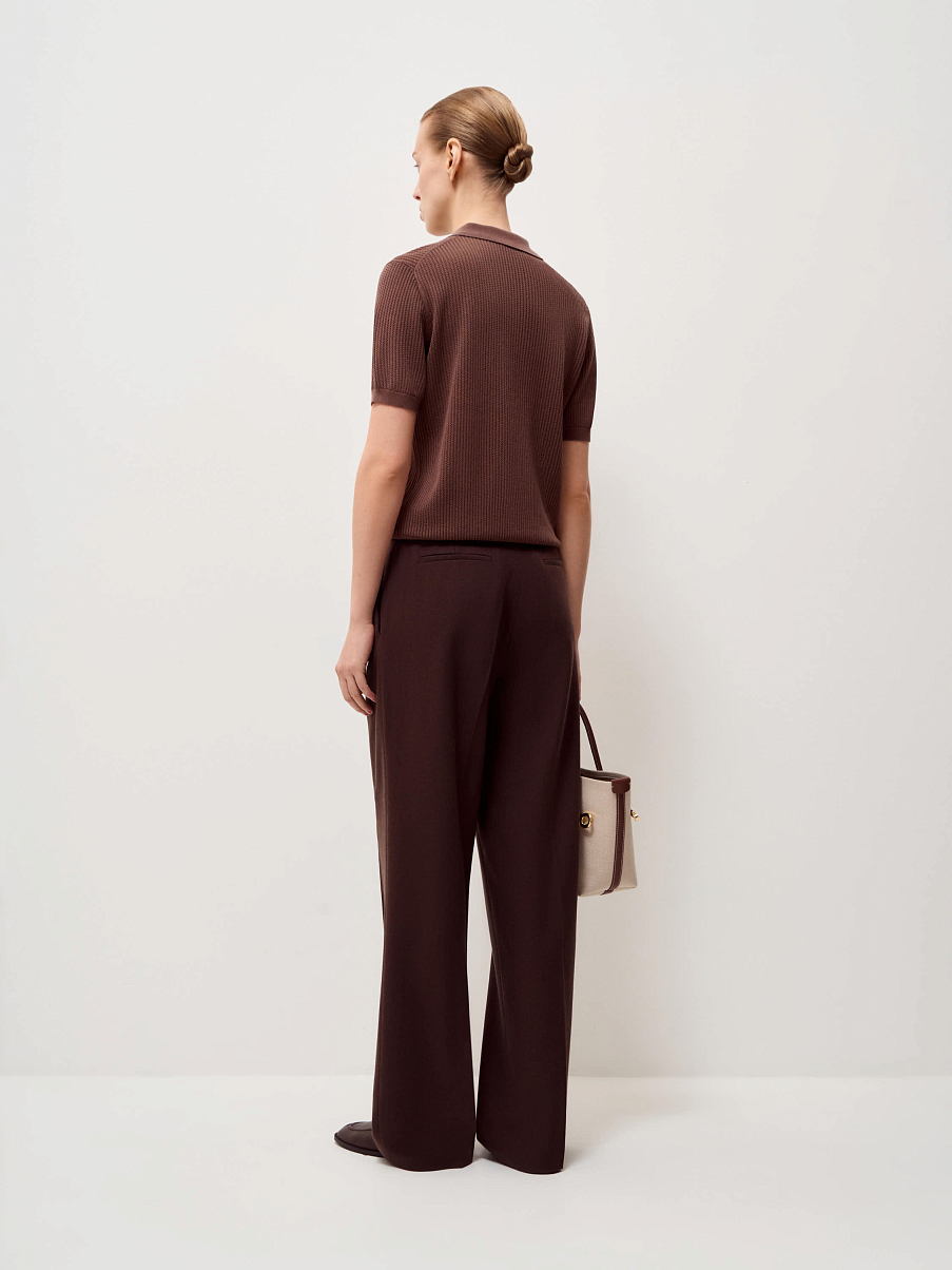 Топ из тенсела с шерстью