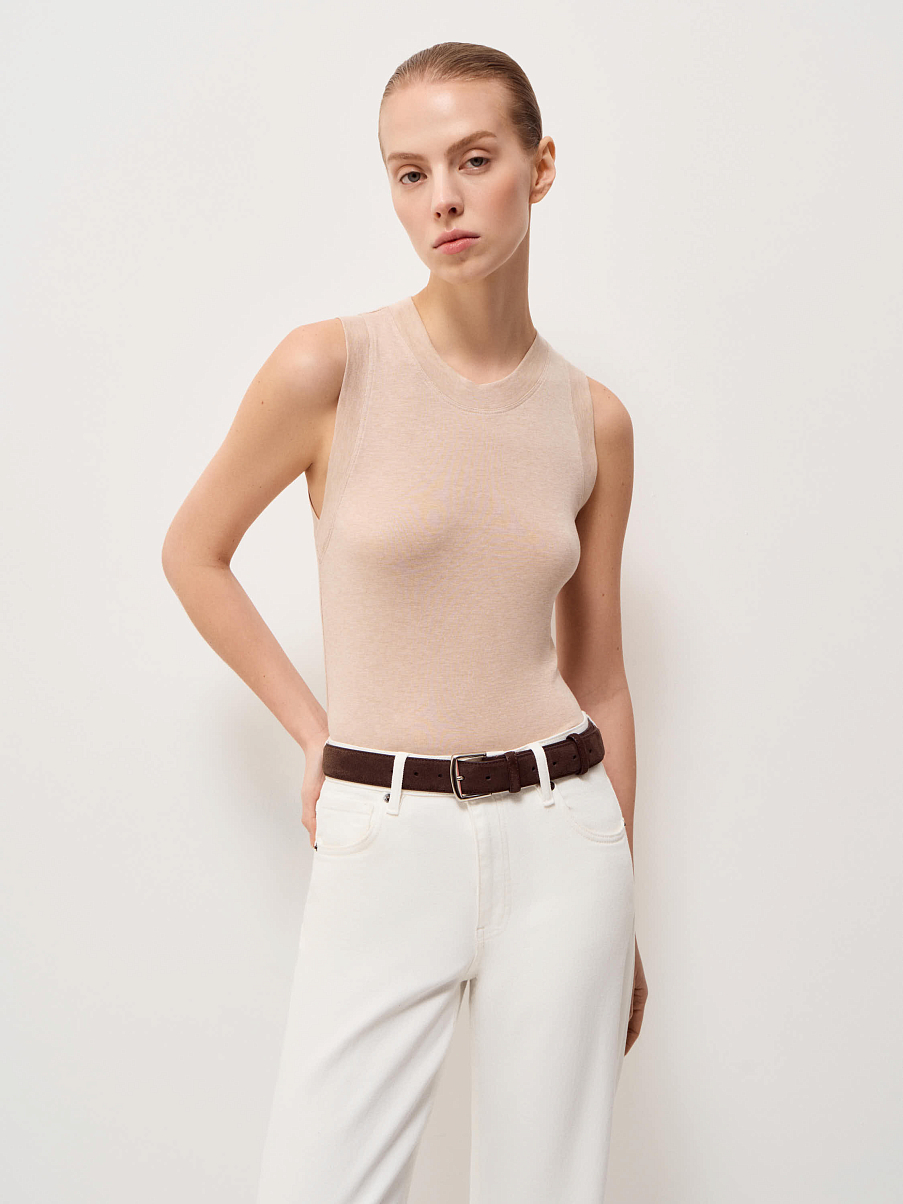 Топ из тенсела и шерсти