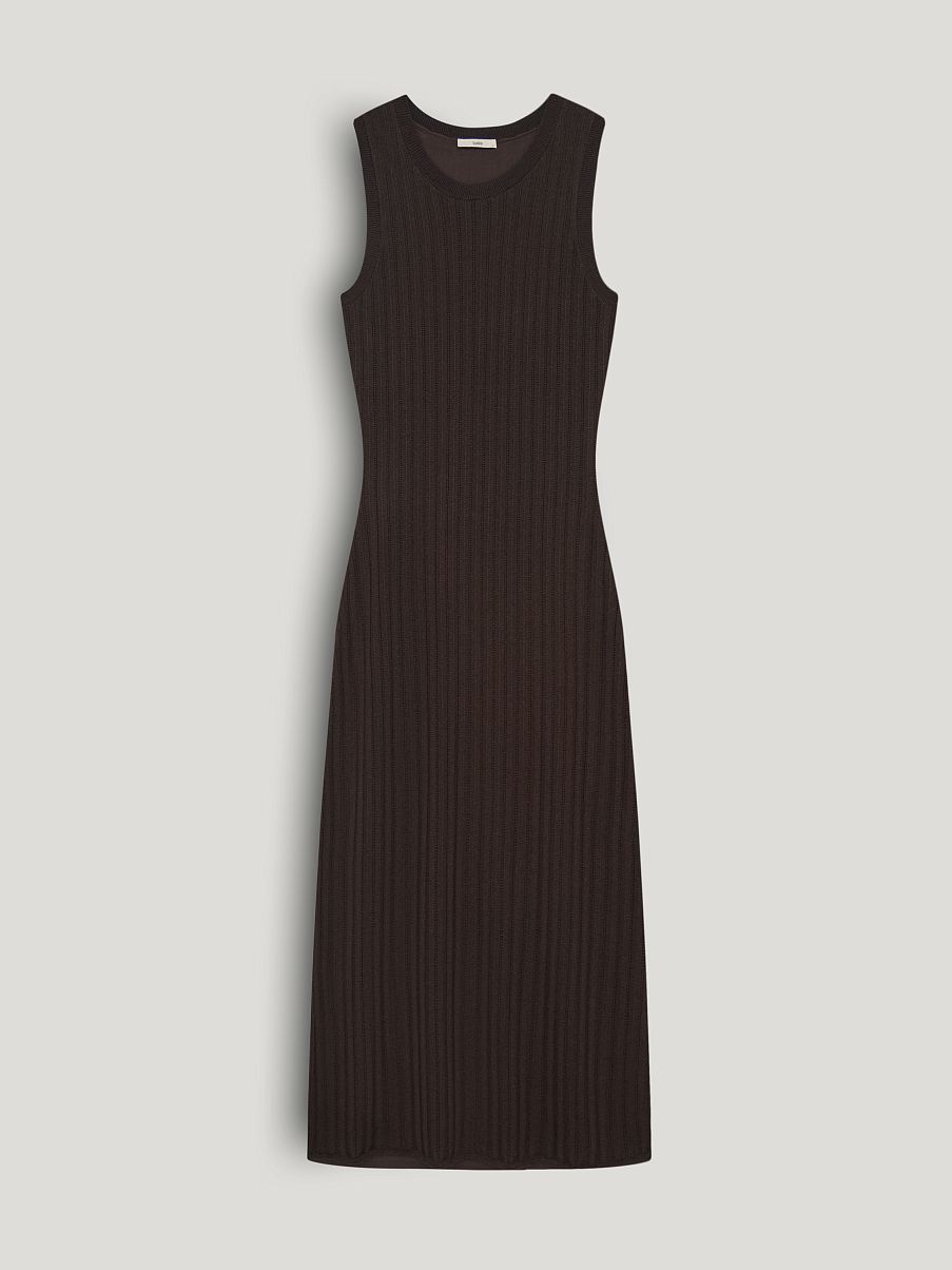 Платье трикотажное с шелком