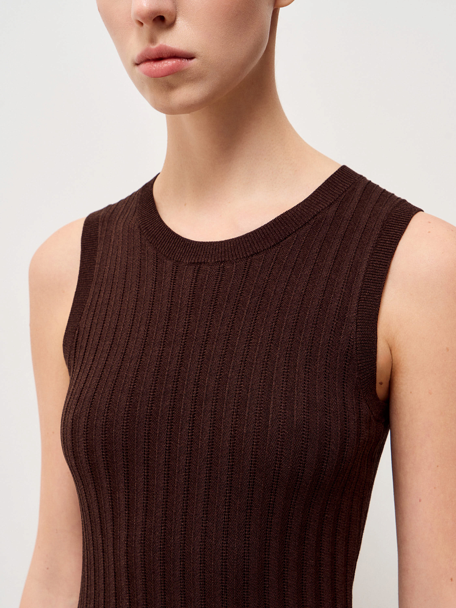 Платье трикотажное с шелком