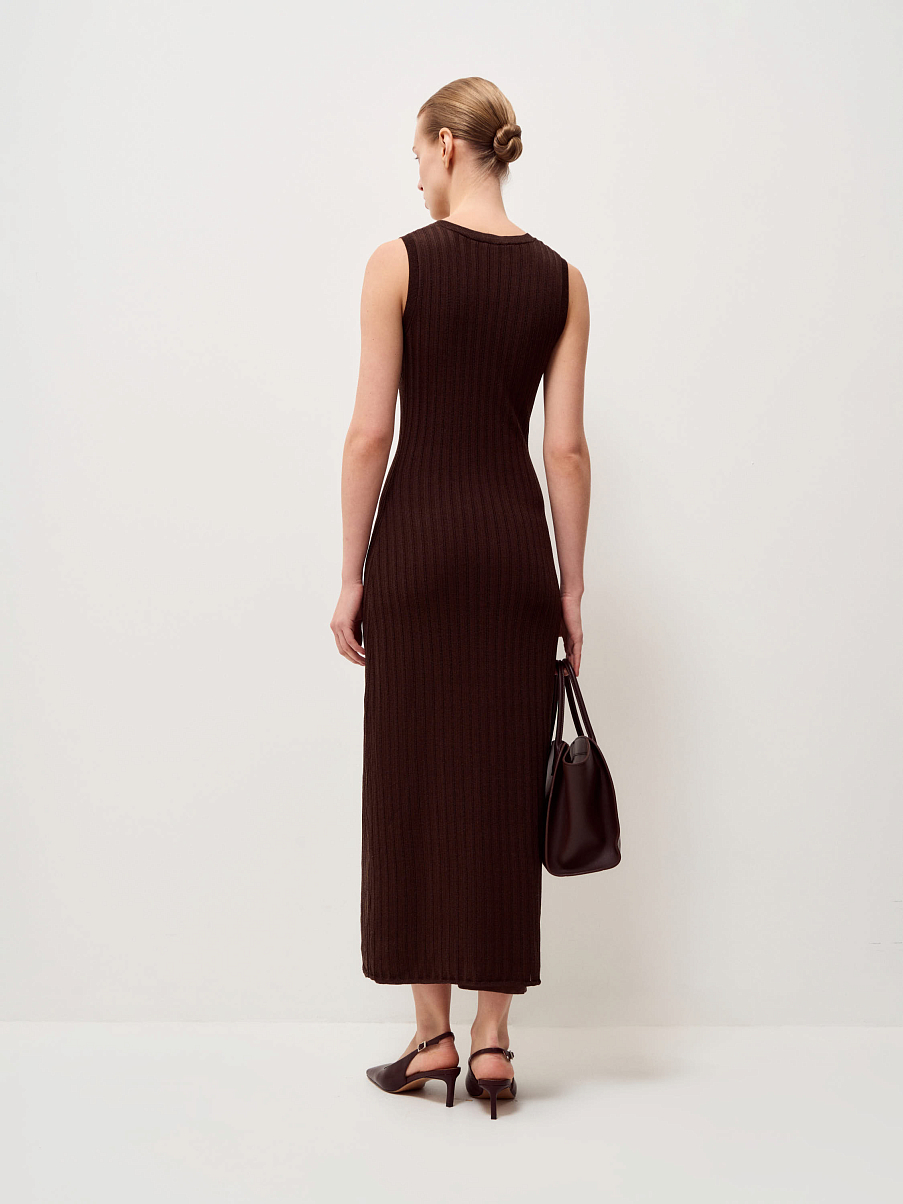 Платье трикотажное с шелком