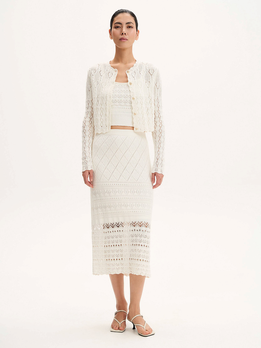 Юбка кружевная миди