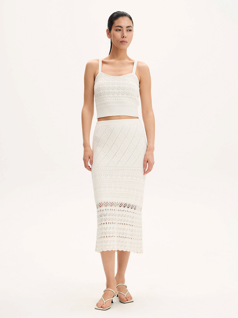 Юбка кружевная миди