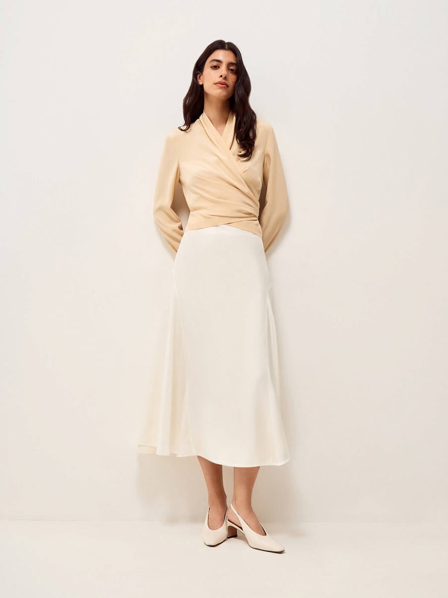 Юбка с шелком