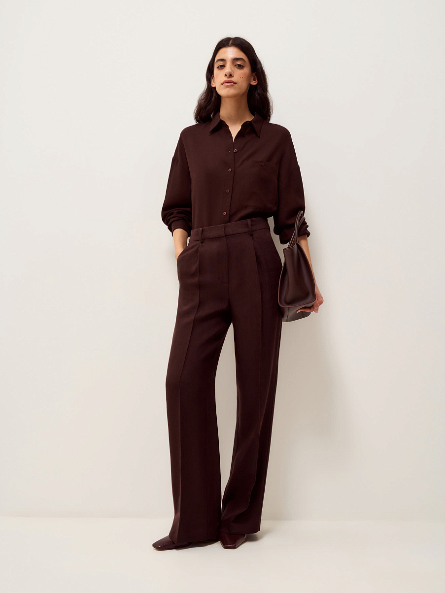 Брюки из итальянского льна Manteco®