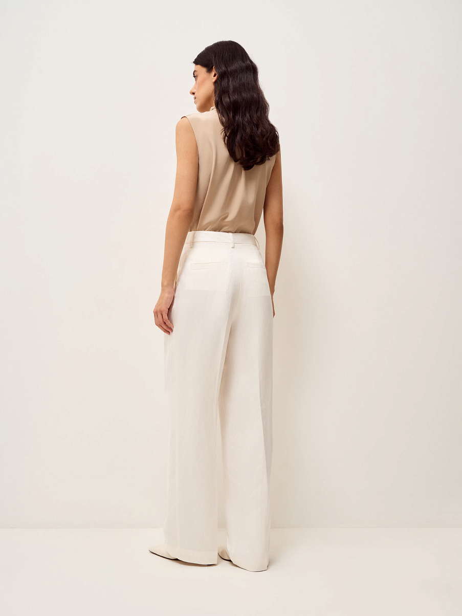 Брюки из смесового льна