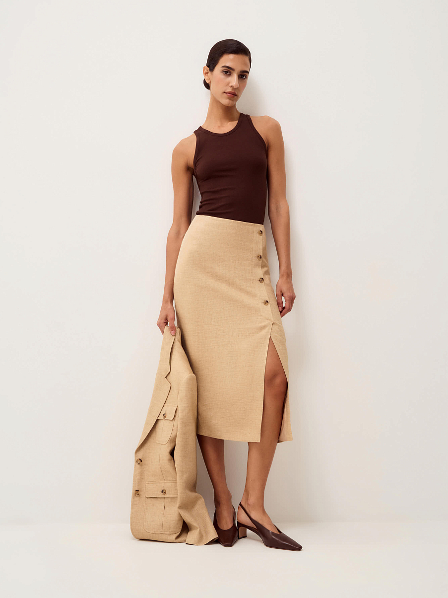 Юбка изо льна