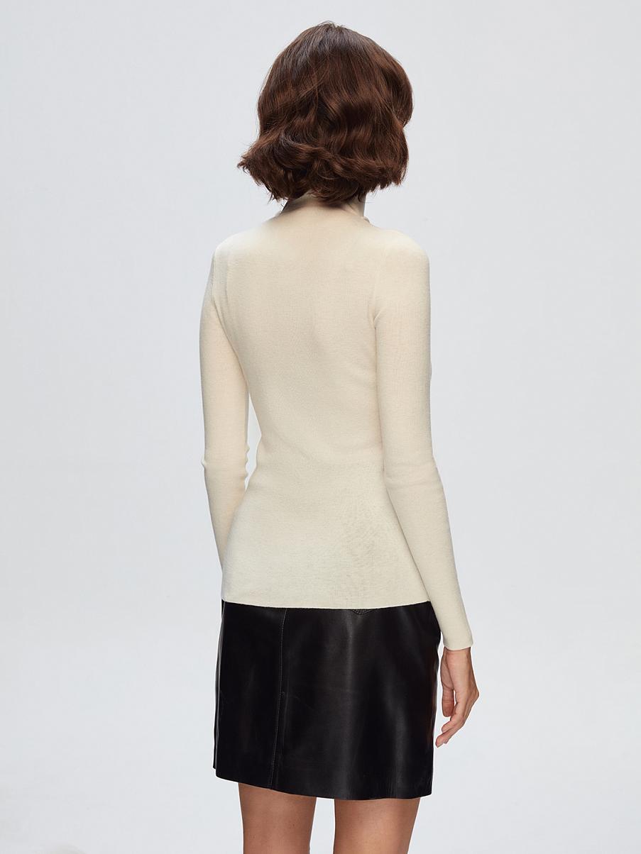 Юбка мини из натуральной кожи