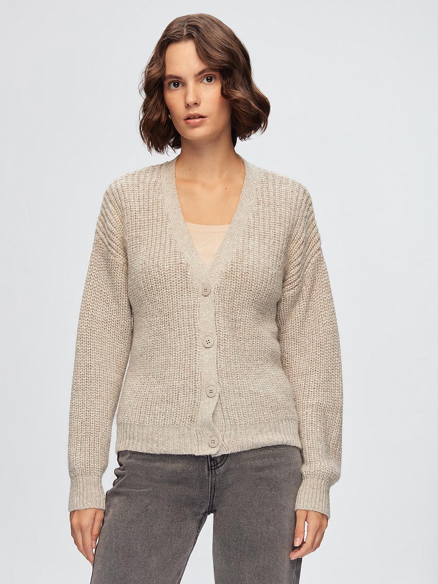 Вязаный кардиган на пуговицах с шерстью мериноса