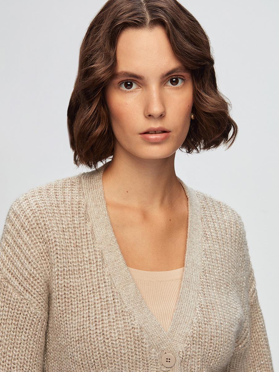 Вязаный кардиган на пуговицах с шерстью мериноса