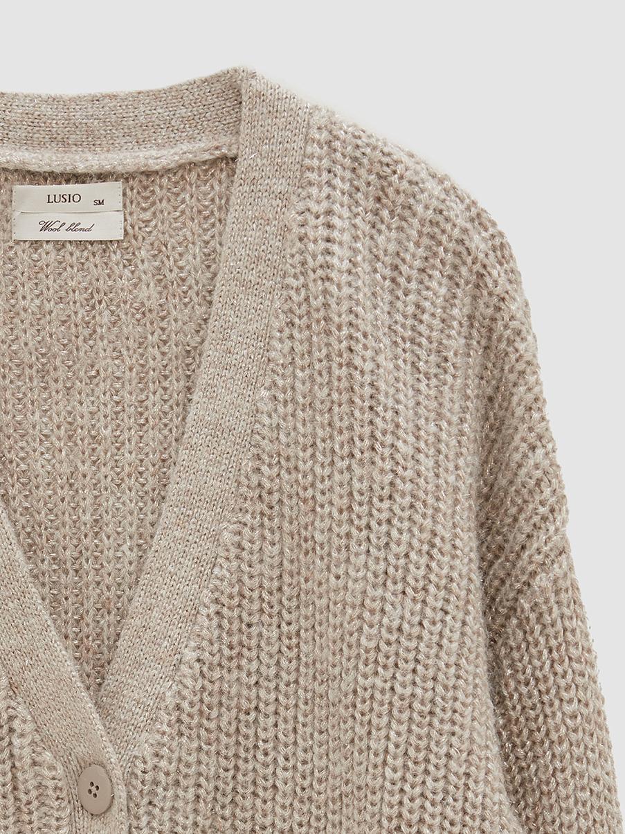 Вязаный кардиган на пуговицах с шерстью мериноса