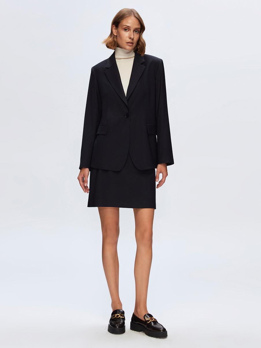 Жакет из шерсти на одну пуговицу