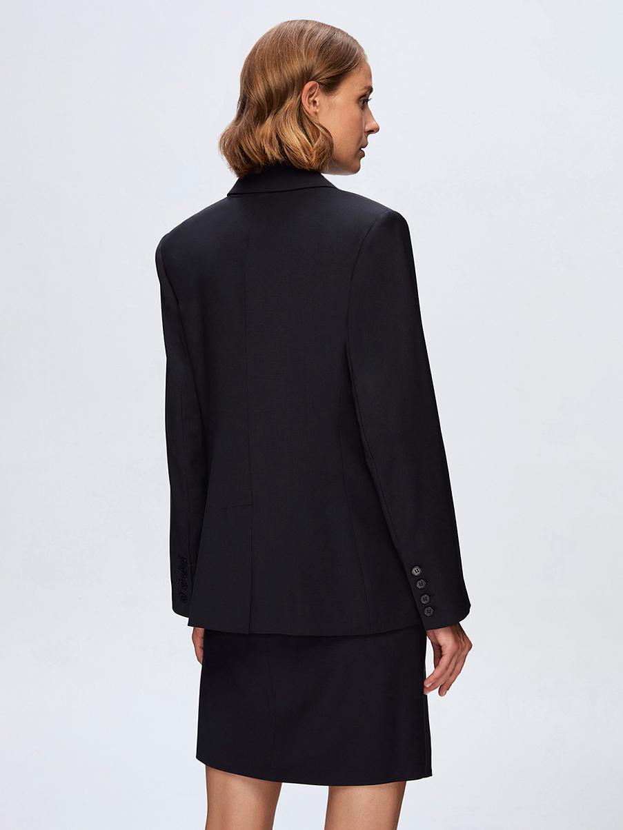 Жакет из шерсти на одну пуговицу