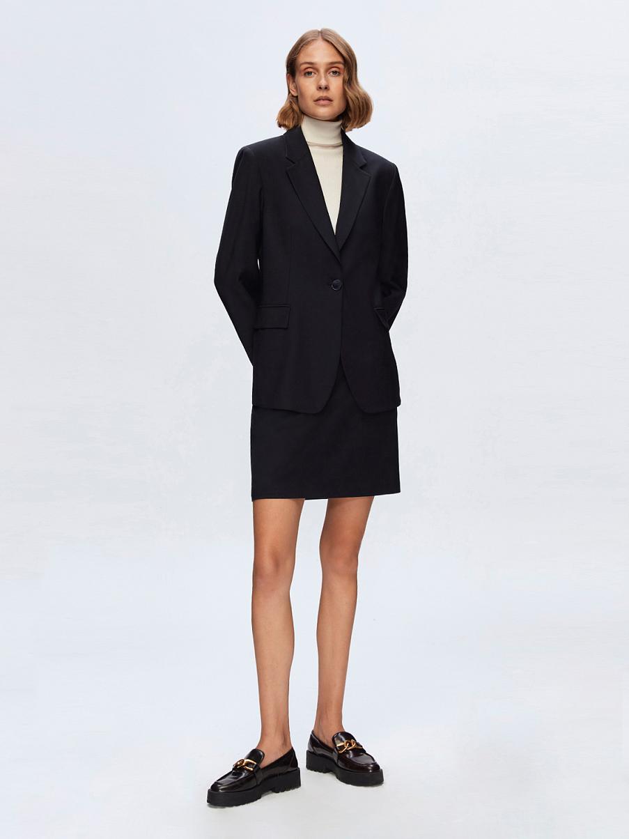 Жакет из шерсти на одну пуговицу